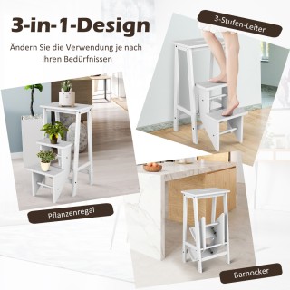 Costway Τριπλή Αναδιπλούμενη Σκάλα με Περιστρεφόμενα Σκαλοπάτια & Χ... Costway Τριπλή Αναδιπλούμενη Σκάλα με Περιστρεφόμενα Σκαλοπάτια & Χ...