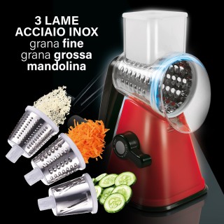 Galileo Πολυλειτουργικό χειροκίνητο τρίφτης με 3 εναλλάξιμες λεπίδε... Galileo Πολυλειτουργικό χειροκίνητο τρίφτης με 3 εναλλάξιμες λεπίδε...