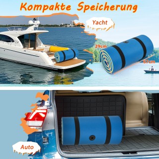 Costway Πλωτό στρώμα νερού από ανθεκτικό σε σκίσιμο αφρό XPE, έως 4...