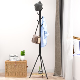 BAKAJI Μαύρη κρεμάστρα δαπέδου εξοικονόμησης χώρου με 6 γάντζους κ... BAKAJI Μαύρη κρεμάστρα δαπέδου εξοικονόμησης χώρου με 6 γάντζους κ...