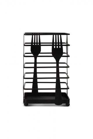 Edenberg Μαύρη Θήκη Μαχαιροπήρουνων από Ανοξείδωτο Ατσάλι EB-311