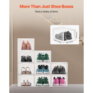 VEVOR Διαφανή Λευκά Στοιβαζόμενα Κουτιά Παπουτσιών (9 Τεμάχια) Μέγε... VEVOR Διαφανή Λευκά Στοιβαζόμενα Κουτιά Παπουτσιών (9 Τεμάχια) Μέγε...