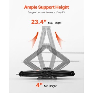 VEVOR Σετ 4 Υδραυλικοί Γρύλοι Σταθεροποίησης 6500lbs 23.4in για RV ...