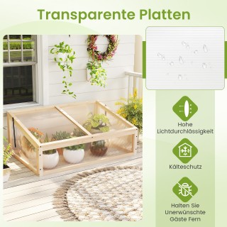 Costway Φυτώριο Θερμοκήπιο Ξύλινο Υπερυψωμένο Φυτευτικό Κρεβάτι με ... Costway Φυτώριο Θερμοκήπιο Ξύλινο Υπερυψωμένο Φυτευτικό Κρεβάτι με ...