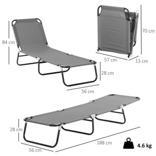 Outsunny Πτυσσόμενη Καρέκλα Κήπου με Ρυθμιζόμενη Πλάτη, Ατσάλι και ... Outsunny Πτυσσόμενη Καρέκλα Κήπου με Ρυθμιζόμενη Πλάτη, Ατσάλι και ...