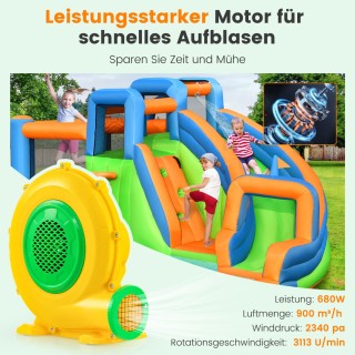 Costway 680W Φυσητήρας Φουσκωτού με Λαβή & Πασσάλους Αέρας Ανεμιστή...