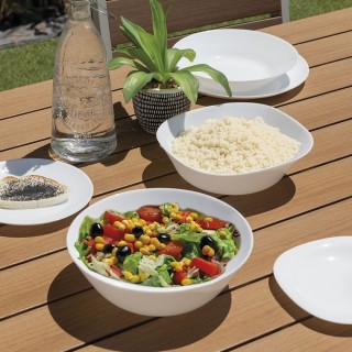 Galileo Σετ 6τμχ Γυάλινη Σαλατιέρα 24 cm λευκό Sibilla 5920208