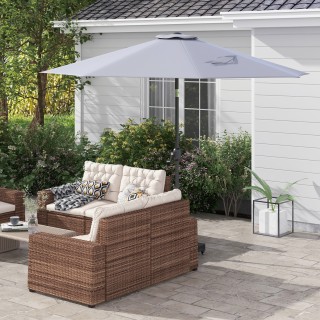Outsunny Κάλυμμα για Ομπρέλα Ø295 cm από Πολυεστέρα Γκρι Ανθεκτικό ...