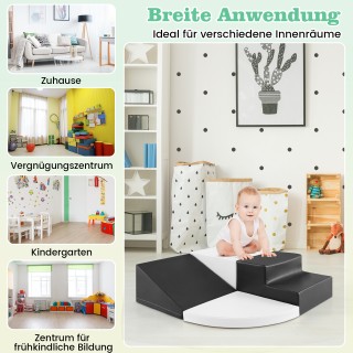 Costway Σετ 4 Αφρώδεις Μεγάλες Δομικές Πέτρες για Αναρρίχηση & Παιχ...