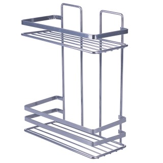 Galileo Μεταλλικό ράφι 2 επιπέδων 24x11x30 cm ασημί 5914754