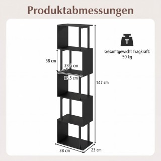 Costway Γεωμετρική Βιβλιοθήκη 5 Επιπέδων Ελεύθερης Τοποθέτησης με Π... Costway Γεωμετρική Βιβλιοθήκη 5 Επιπέδων Ελεύθερης Τοποθέτησης με Π...