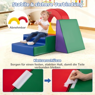 Costway Πενταμερές Μαλακό Παιδικό Αναρριχητικό Παιχνίδι για Νήπια σ...