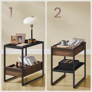 Βοηθητικό Τραπεζάκι 55x35x55cm Μαύρο LET820B43 VASAGLE