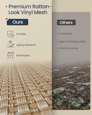 SONGMICS Ανθεκτικό Καλάθι Ρούχων Rattan με Καπάκι και Ρόδες 66.5x37...