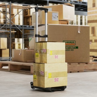 HOMCOM Πτυσσόμενο Καρότσι Μεταφοράς έως 40 kg με 2 Ιμάντες, Τηλεσκο...