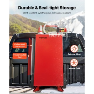 VEVOR Δεξαμενή Καυσίμου 30 Γαλονιών με Χειροκίνητη Αντλία Κόκκινη J...