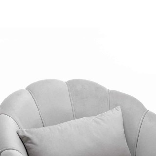 BAKAJI Μοντέρνα Πολυθρόνα Χαλάρωσης 80 x 78 x 82 cm Γκρι Χρυσό, Μετ...