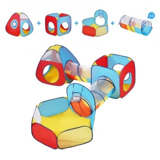 Παιδική Σκηνή Παιχνιδιού 5 σε 1 με Τούνελ & Μπασκέτα - VEVOR  PPSDZ...