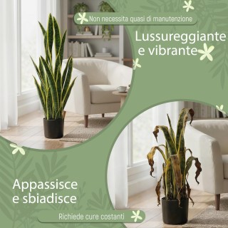 Outsunny Τεχνητό Σανσεβιέρια σε Γλάστρα για Εξωτερικό και Εσωτερικό...