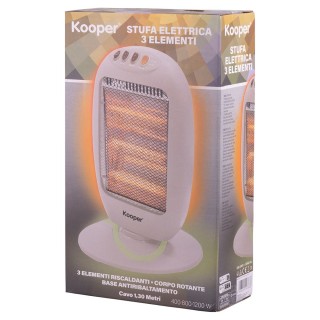 Kooper Ηλεκτρική σόμπα 3 στοιχεία θέρμανσης περιστρεφόμενη βάση αντ...