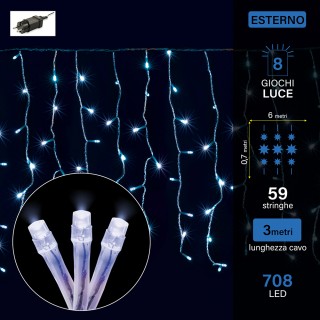 Kooper Τέντα 708 LED μπλε 59 σειρές 8 επιλογές φωτισμού για εξωτερι...