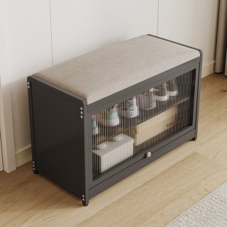 BAKAJI Παπουτσοθήκη με Κάθισμα Μαύρη 1 Πόρτα Εξοικονόμησης Χώρου με... BAKAJI Παπουτσοθήκη με Κάθισμα Μαύρη 1 Πόρτα Εξοικονόμησης Χώρου με...