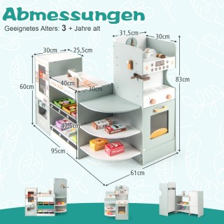 Costway Ξύλινο Σετ Σούπερ Μάρκετ με Διαδραστικό Αυτόματο Πωλητή και... Costway Ξύλινο Σετ Σούπερ Μάρκετ με Διαδραστικό Αυτόματο Πωλητή και...