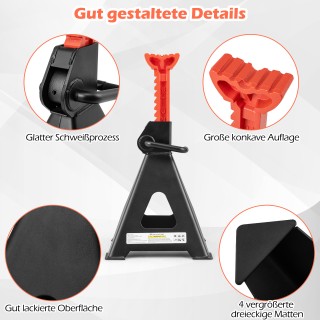 Costway Σετ 2 Υποστηρίγματα 12 Τόνων, Ρυθμιζόμενα σε 13 Επίπεδα AU1... Costway Σετ 2 Υποστηρίγματα 12 Τόνων, Ρυθμιζόμενα σε 13 Επίπεδα AU1...