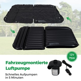 Costway  Φουσκωτό Στρώμα  Αυτοκινήτου SUV, με 7 Αεροθαλάμους, Αεροπ...