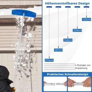 Costway Ρυθμιζόμενος Αποχιονιστής Οροφής με Αφαιρούμενες Ράβδους κα... Costway Ρυθμιζόμενος Αποχιονιστής Οροφής με Αφαιρούμενες Ράβδους κα...