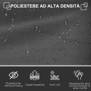 Outsunny Επεκτάσιμος Κήπος Φράχτης 3x1.8m, Πολυεστέρας Αντι-UV και ...