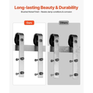 VEVOR Σετ Συρόμενης Πόρτας 6FT Ασημί HDSMDGDGDM2DY1WVM001V0