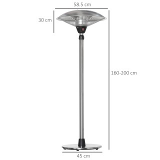 Outsunny Outsunny Outdoor Heater Mushroom με 3 θερμοκρασίες και ρυθ...