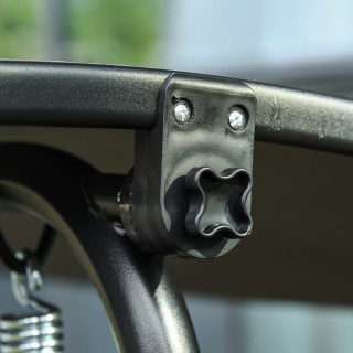 Outsunny Κούνια 3 Θέσεων με Ρυθμιζόμενη Οροφή και Μαξιλάρια, από Ατ...