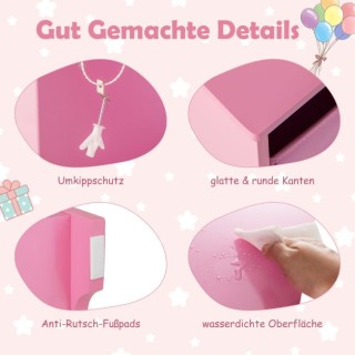 Παιδικό μπουντουάρ 2 σε 1 με αφαιρούμενο καθρέφτη & κουτιά αποθήκευ...