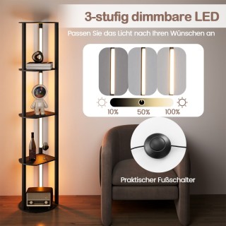 Costway  Πολυλειτουργικό Φωτιστικό  με Ρυθμιζόμενο Φωτισμό LED  και...