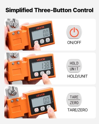 VEVOR Ψηφιακή Ζυγαριά Γερανού 500 kg/1100 lbs, Βιομηχανική Κρεμαστή...