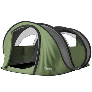 Outsunny Σκηνή Camping Pop-Up για 2-3 Άτομα, με 2 Πόρτες και 2 Παρά... Outsunny Σκηνή Camping Pop-Up για 2-3 Άτομα, με 2 Πόρτες και 2 Παρά...