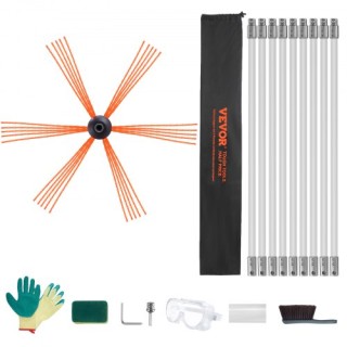 Σετ Καθαρισμού Καμινάδας VEVOR 9 m με 9 Εύκαμπτες Ράβδους Νάιλον Y... Σετ Καθαρισμού Καμινάδας VEVOR 9 m με 9 Εύκαμπτες Ράβδους Νάιλον Y...