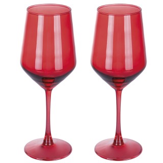 Galileo Σετ 2 ποτήρια κρασιού 510 ml σε κόκκινο γυαλί Rubino Sibill...
