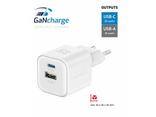SWISSTEN Προηγμένος Αντάπτορας GaN: 1x USB-C 20W PD & 1x USB-A 18W ... SWISSTEN Προηγμένος Αντάπτορας GaN: 1x USB-C 20W PD & 1x USB-A 18W ...