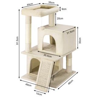 BAKAJI Δέντρο Αναρρίχησης Καταφύγιο για Γάτες Ξύστρα Μπεζ για Αιλο... BAKAJI Δέντρο Αναρρίχησης Καταφύγιο για Γάτες Ξύστρα Μπεζ για Αιλο...