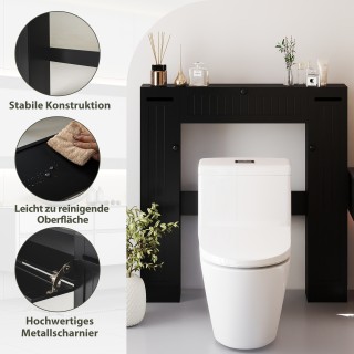 Costway Πολυλειτουργική Ραφιέρα Μπάνιου με Ρυθμιζόμενα Ράφια και Ασ...