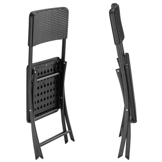 BAKAJI Σετ 2 Πτυσσόμενες Καρέκλες από Πολυρατάν Λευκό για Εξωτερικ... BAKAJI Σετ 2 Πτυσσόμενες Καρέκλες από Πολυρατάν Λευκό για Εξωτερικ...