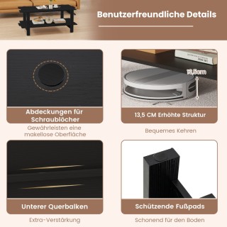 Τραπεζάκι Καφέ με Διπλό Χώρο Αποθήκευσης και Ανθεκτική Ξύλινη Κατασ... Τραπεζάκι Καφέ με Διπλό Χώρο Αποθήκευσης και Ανθεκτική Ξύλινη Κατασ...