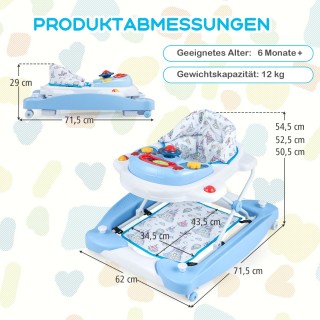 Costway Πολυλειτουργικός Παιδικός Περιπατητής με Αποσπώμενη Πλακέτα... Costway Πολυλειτουργικός Παιδικός Περιπατητής με Αποσπώμενη Πλακέτα...