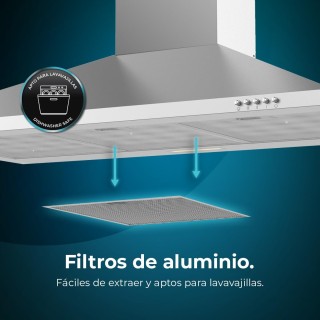 Απορροφητήρας Καμινάδα 90cm 65W Bolero Inox CEC-02842 Cecotec Απορροφητήρας Καμινάδα 90cm 65W Bolero Inox CEC-02842 Cecotec