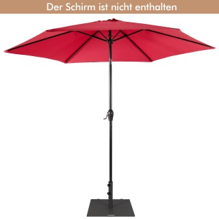 Costway Τετράγωνη βάση ομπρέλας κήπου 22,5 kg με αντάπτορες 4 cm κα...