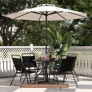 Ομπρέλα Κήπου με Ανθεκτικό Πολυεστερικό Κάλυμμα και Μεταλλικό Σκελε...