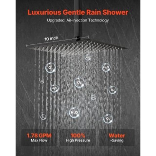 VEVOR Σετ Ντουζιέρας με Τετράγωνο Ροζονιέρα 10 και Χειρολαβή, Μαύρο... VEVOR Σετ Ντουζιέρας με Τετράγωνο Ροζονιέρα 10 και Χειρολαβή, Μαύρο...